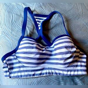 Victoria’s Secret Sport bra 32C Navy Blue and White stripes